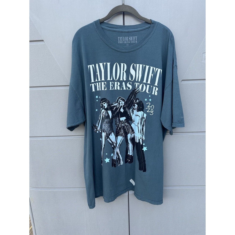 TAYLOR SWIFT TEAL THE ERAS TOUR US TOUR DATES OFFICIAL MERCH T-SHIRT SZ 2XL Read
